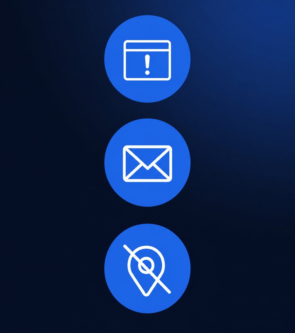 Ecran affichant les 3 signes de suspension fiche Google Business Profile | Optileo