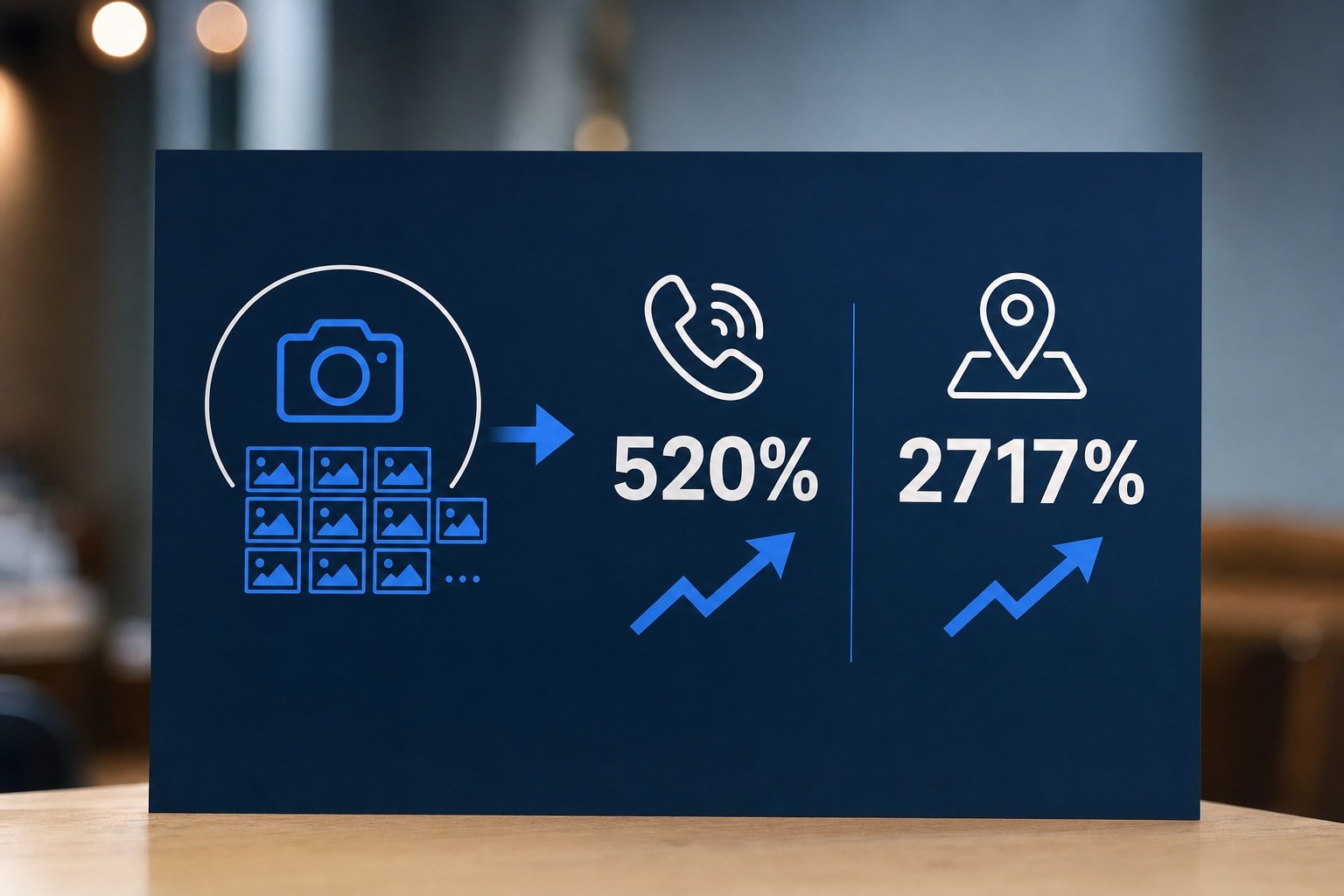 Comparaison photo de couverture et logo sur fiche Google Business Profile | Optileo