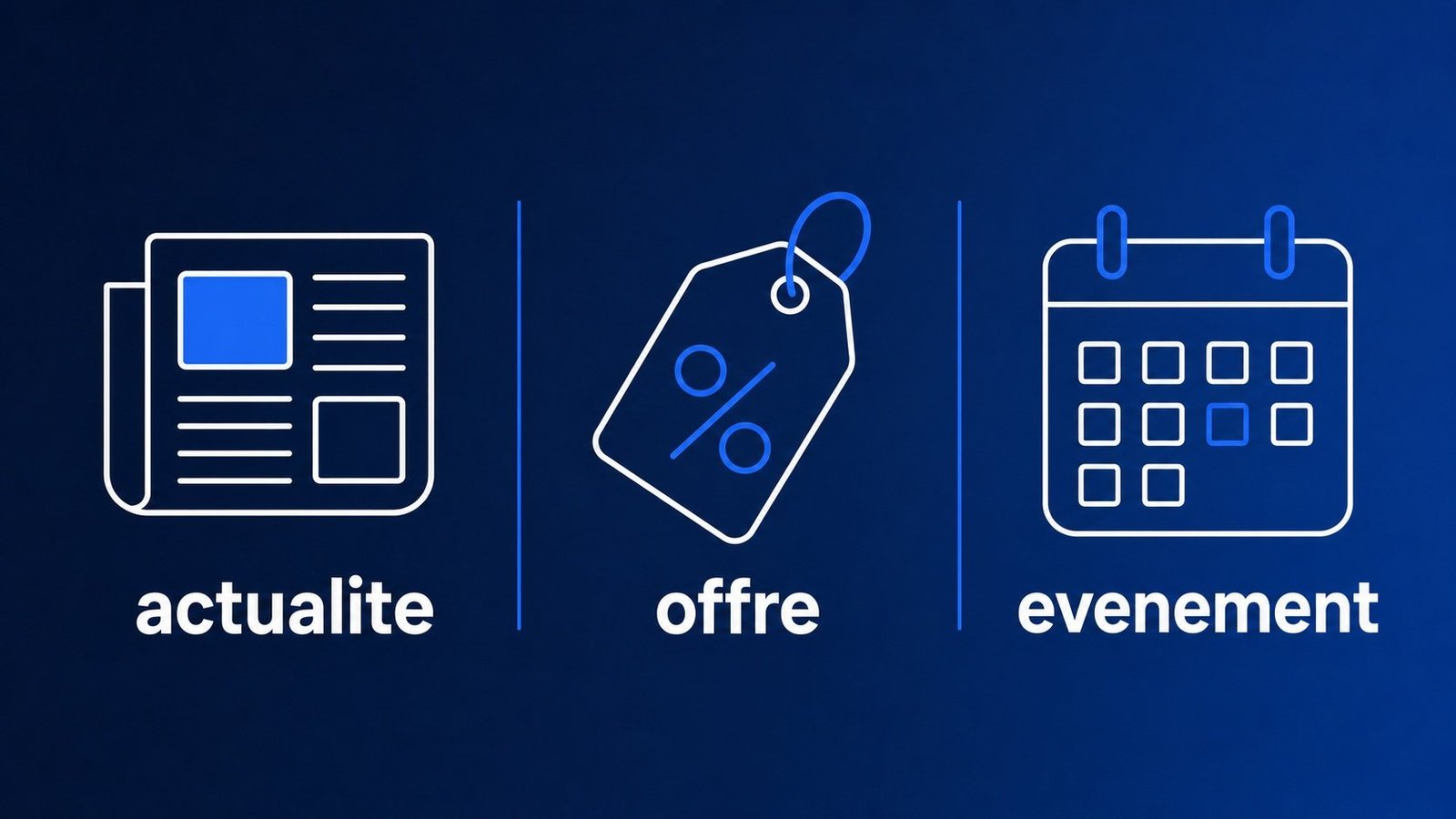 Comparatif des trois types de post Google Business Profile en infographie | Optileo