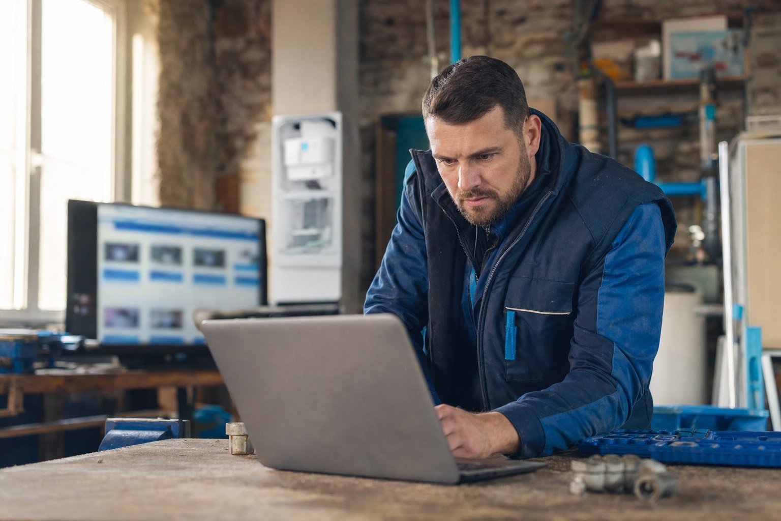 Artisan bloqué devant une fiche Google en double sur smartphone | Optileo